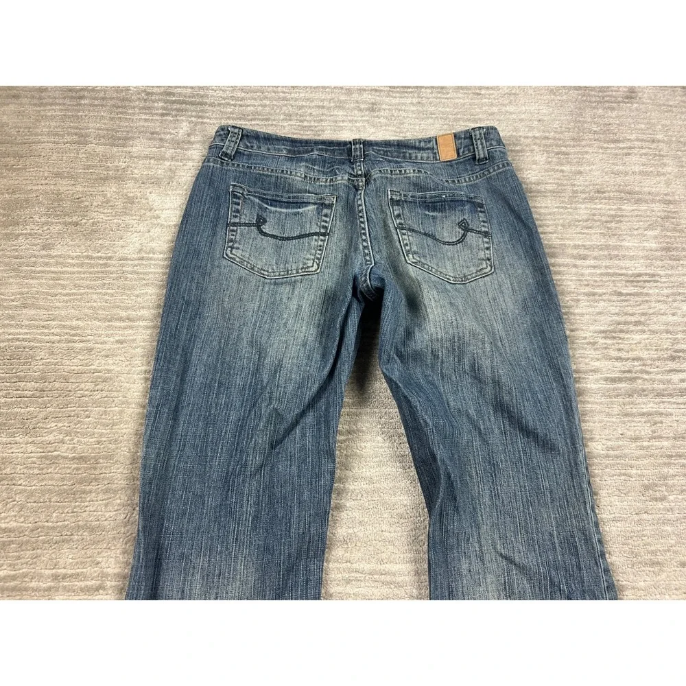 Maurices Jeans Women 7/8 Short Blue Taylor Boot Medium Wash Mid‎ Rise Bootcut